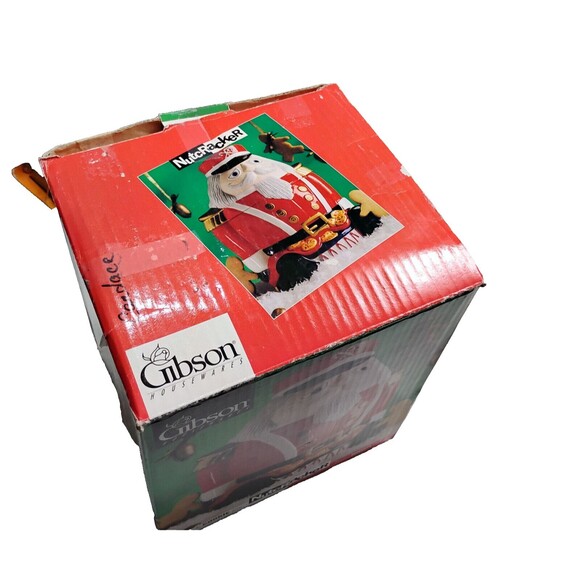 Vintage Gibson Housewares Nutcracker Christmas Cookie Jar Holiday 10" - Picture 3 of 11